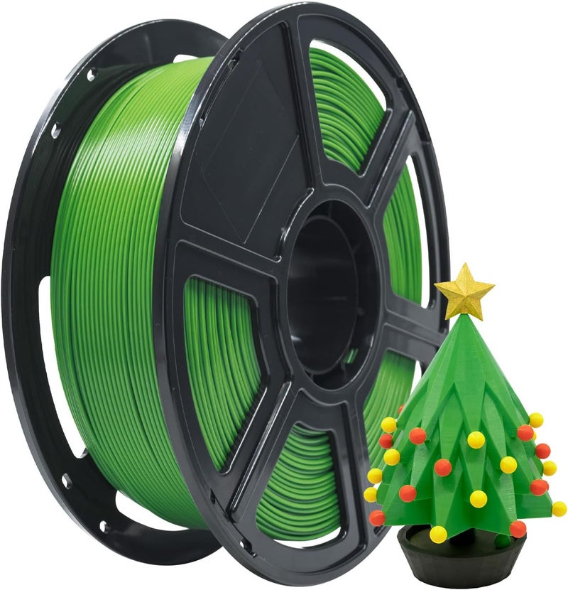 FLASHFORGE PLA Filament 1.75mm, 3D Printer Filament 1kg (2.2lbs) Spool, Dimensional Accuracy +/- 0.02mm, 3D Printing Filament Easy to Use and Fits for Most FDM 3D Printers (Green) - Image 1